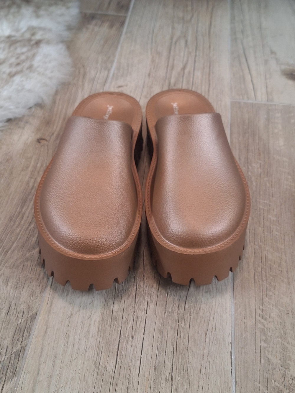 Jeffrey Campbell Brown Leather Clog Mules - Picture 3 of 7